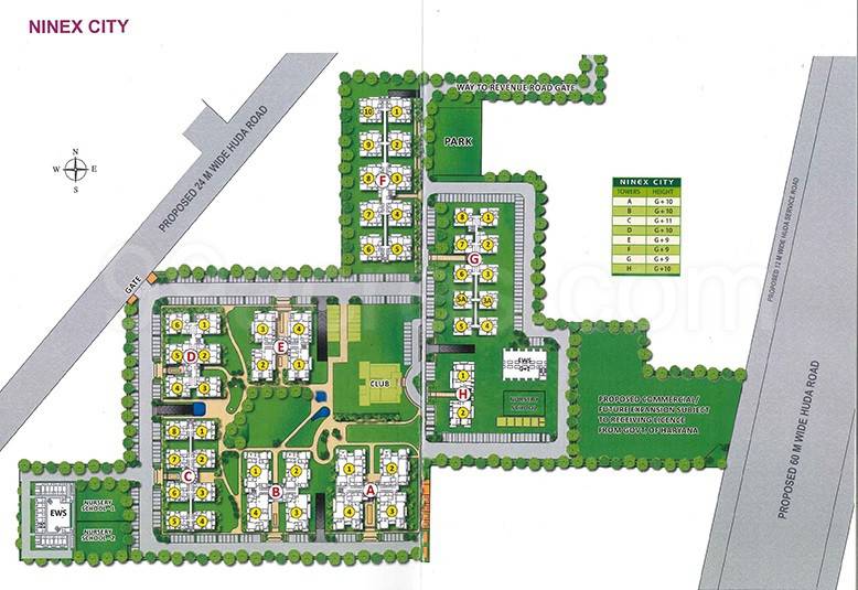 Master or location plan — Ninex City