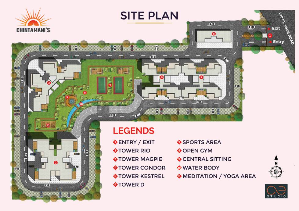 Master or location plan — Oxirich Chintamanis