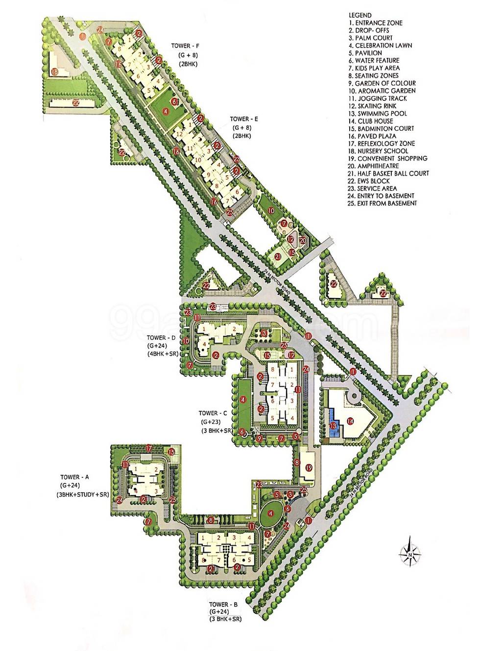 Master or location plan — Paras Dews