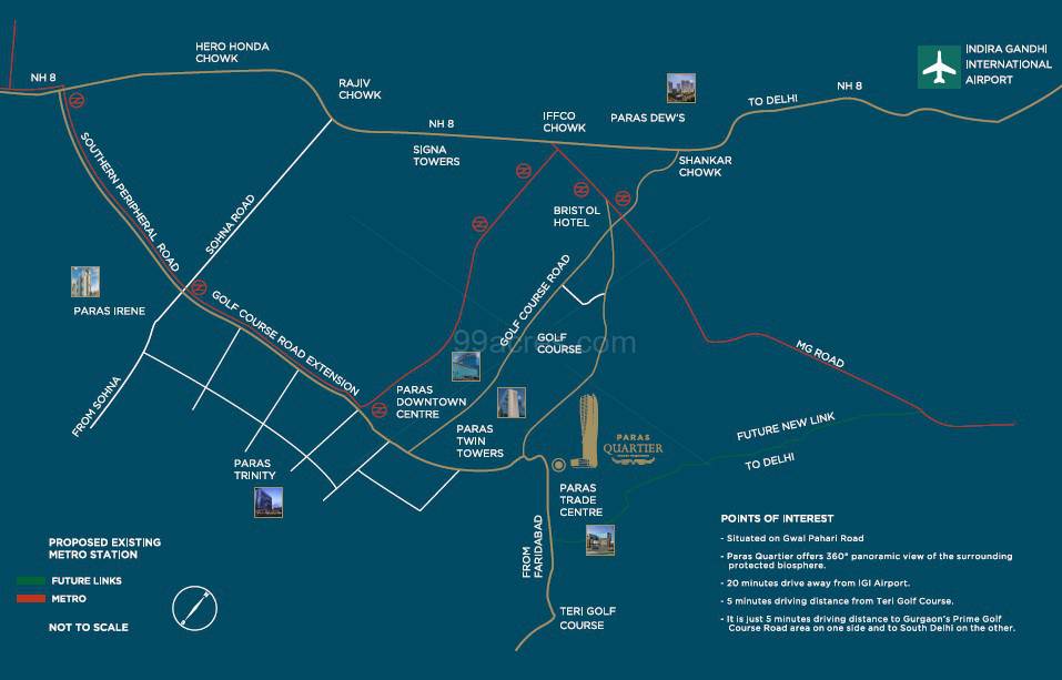 Master or location plan — Paras Quartier