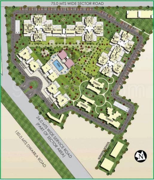 Master or location plan — Pareena Express Heights
