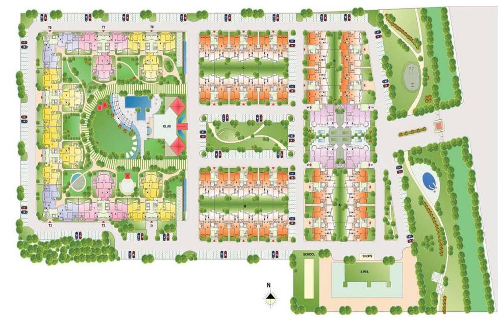 Master or location plan — Parsvnath Green Ville
