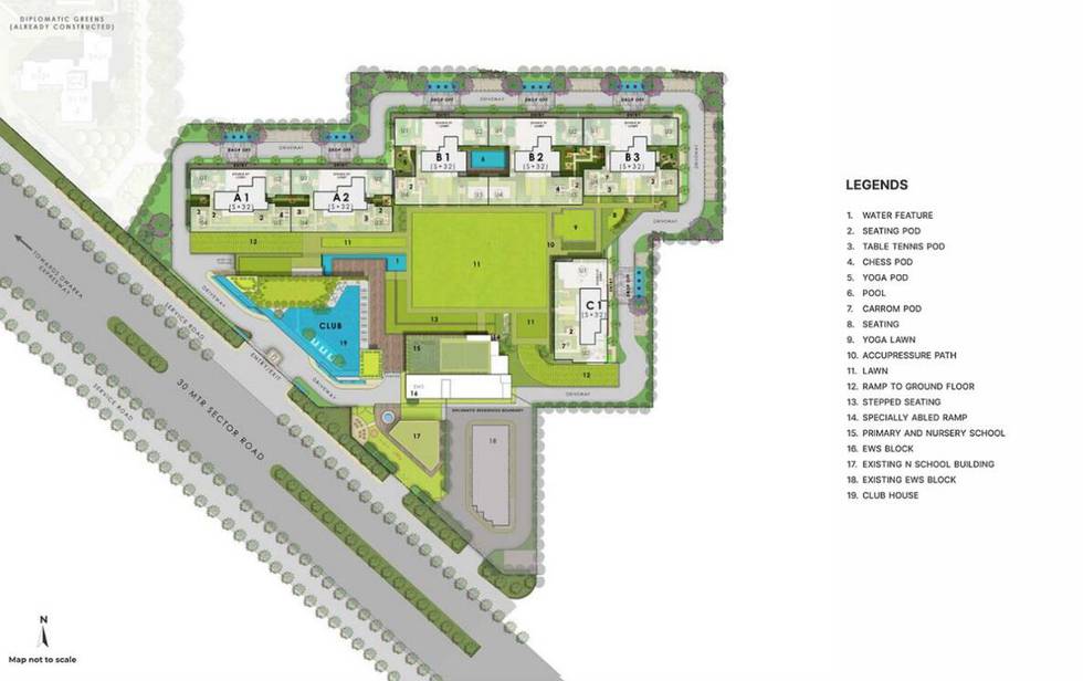 Master or location plan — Puri Diplomatic Residences