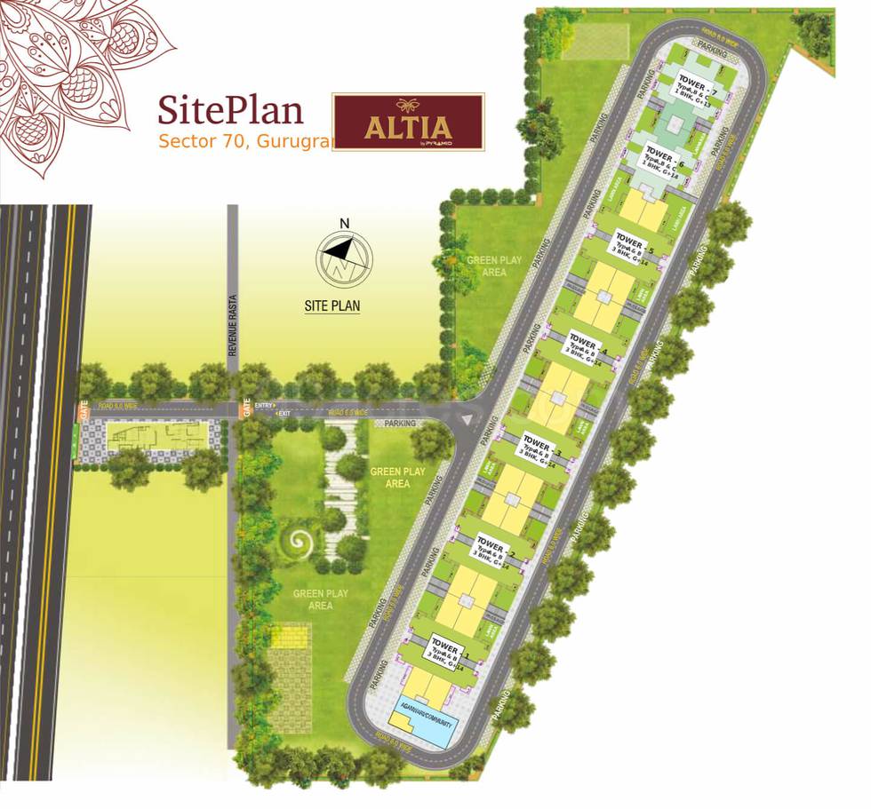 Master or location plan — Pyramid Altia