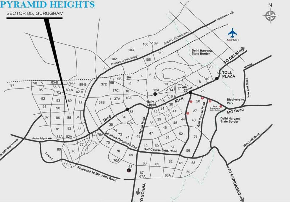 Master or location plan — Pyramid Heights