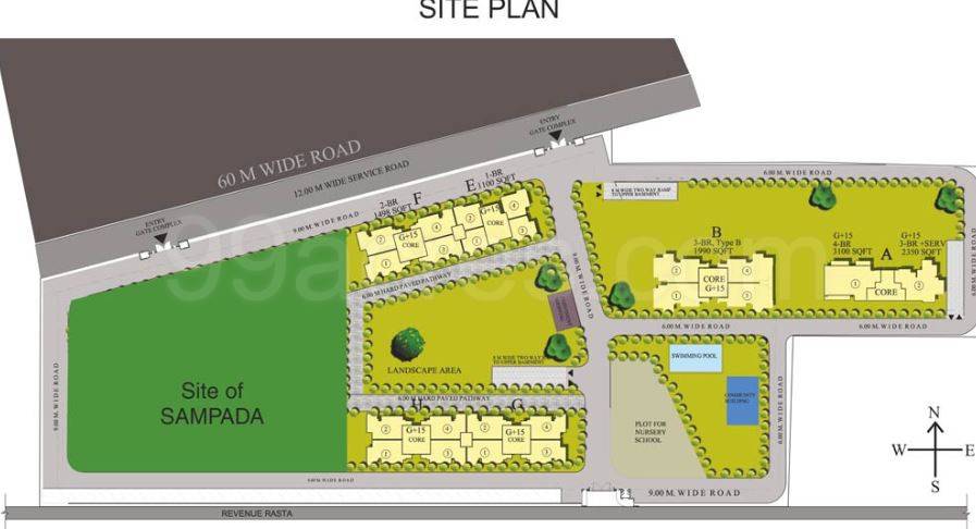Master or location plan — Raheja Navodaya