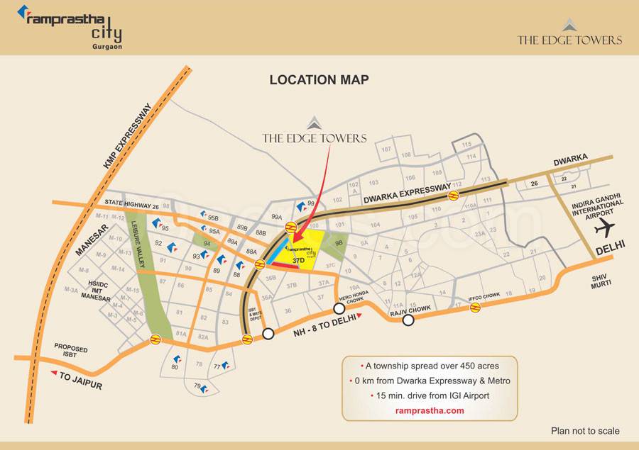 Master or location plan — Ramprastha The Edge Towers