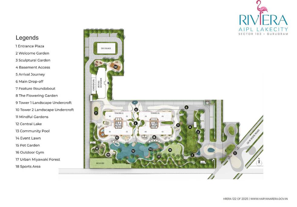 Master or location plan — Riviera At AIPL Lakecity