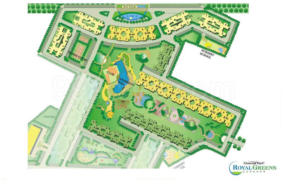 Master or location plan — Sare Crescent Parc Royal Greens Phase 1