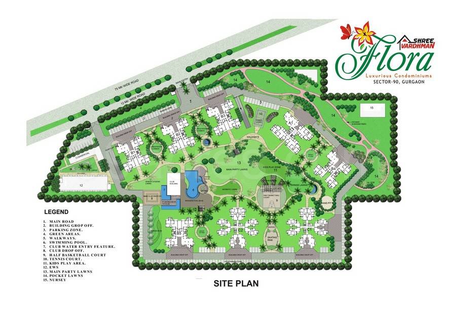 Master or location plan — Shree Vardhman Flora