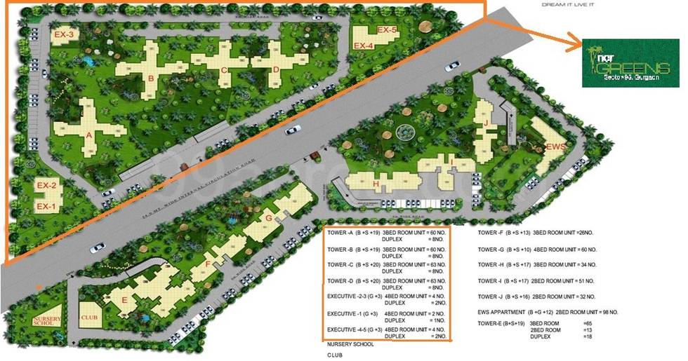 Master or location plan — Sidhartha NCR Greens