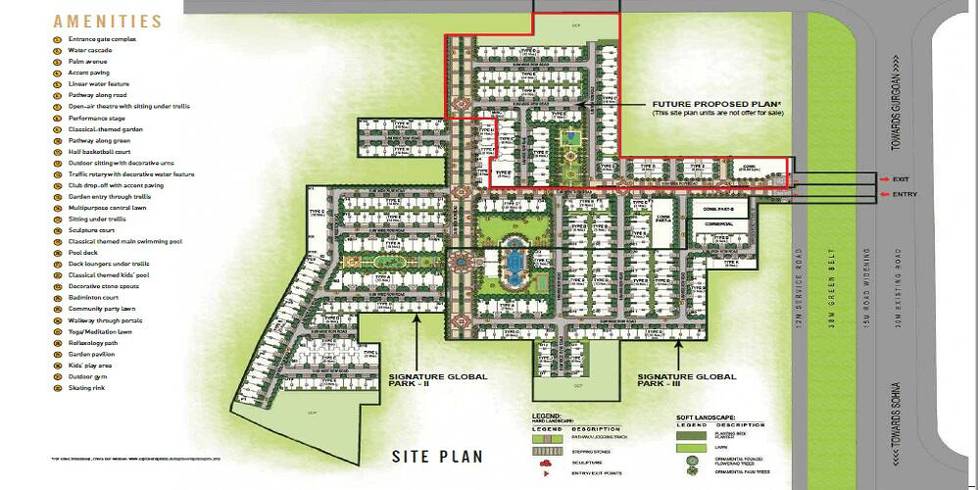 Master or location plan — Signature Global Park