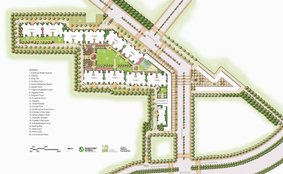 Master or location plan — Signature Global the Millennia