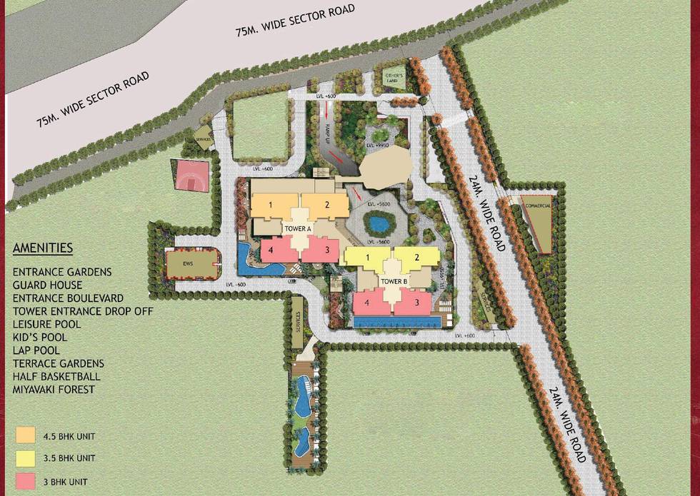 Master or location plan — Signature Global Twin Tower DXP