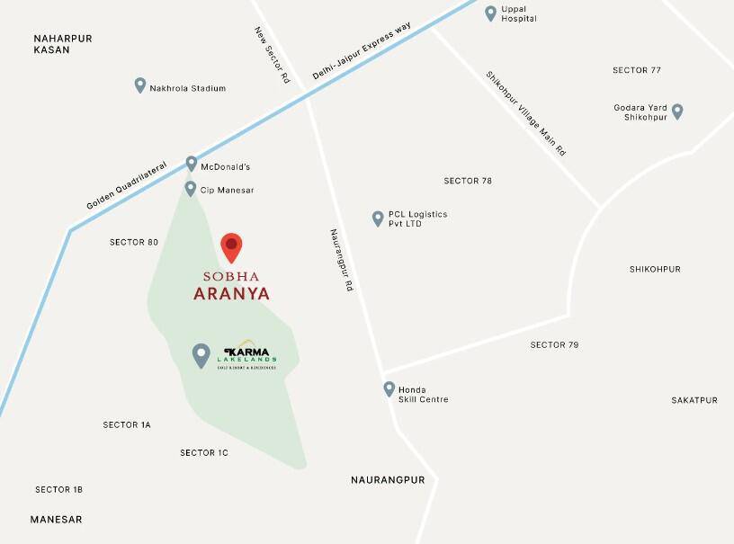 Master or location plan — Sobha Aranya