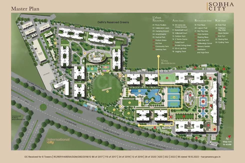 Master or location plan — Sobha City
