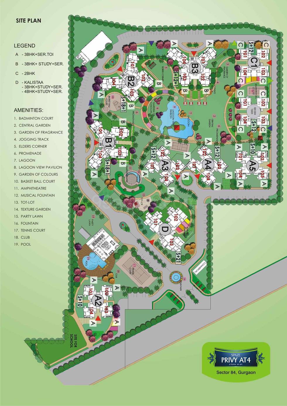 Master or location plan — Spaze Privy AT4