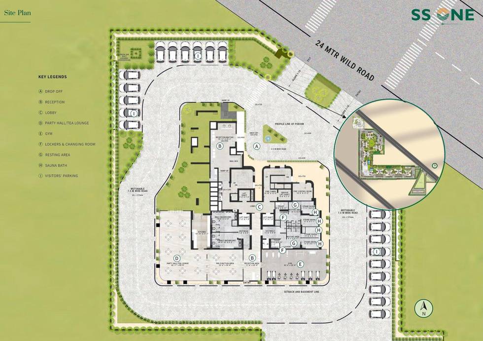 Master or location plan — SS One