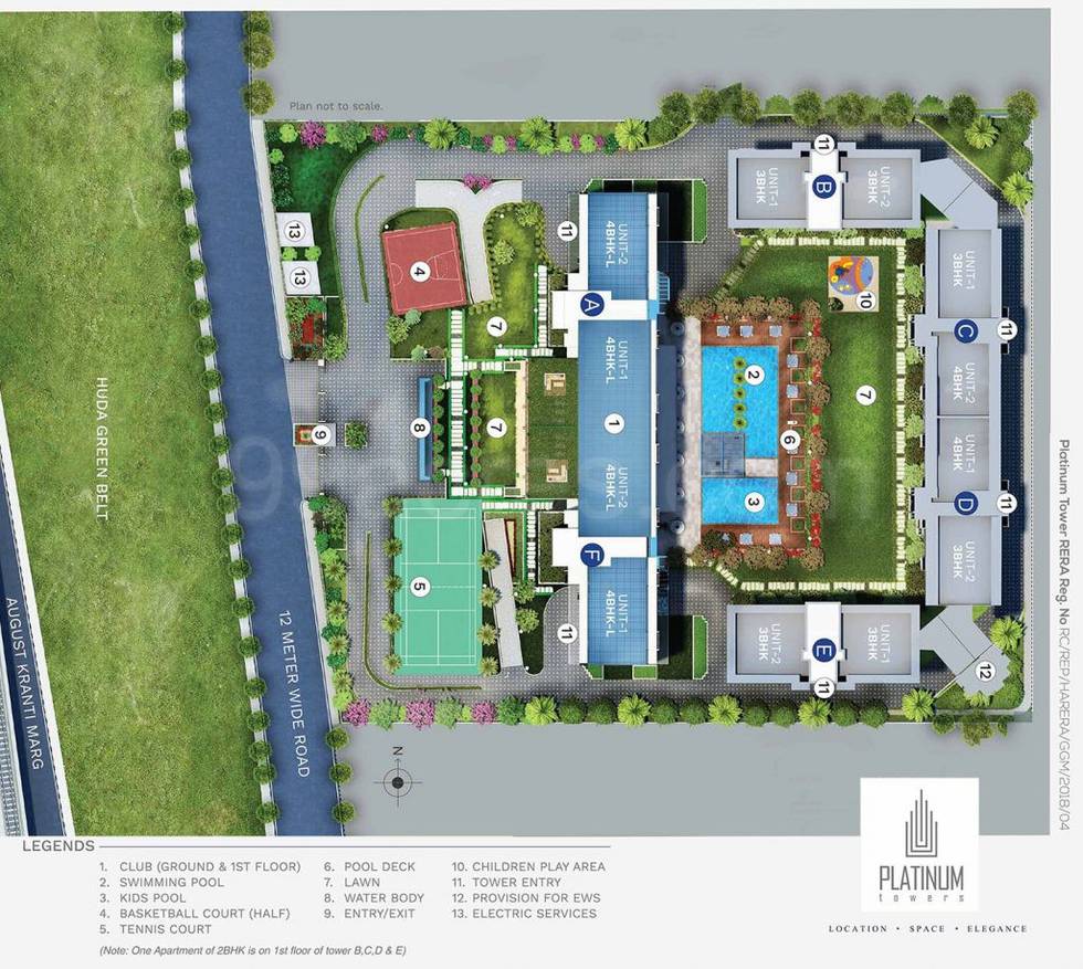 Master or location plan — Suncity Platinum Towers