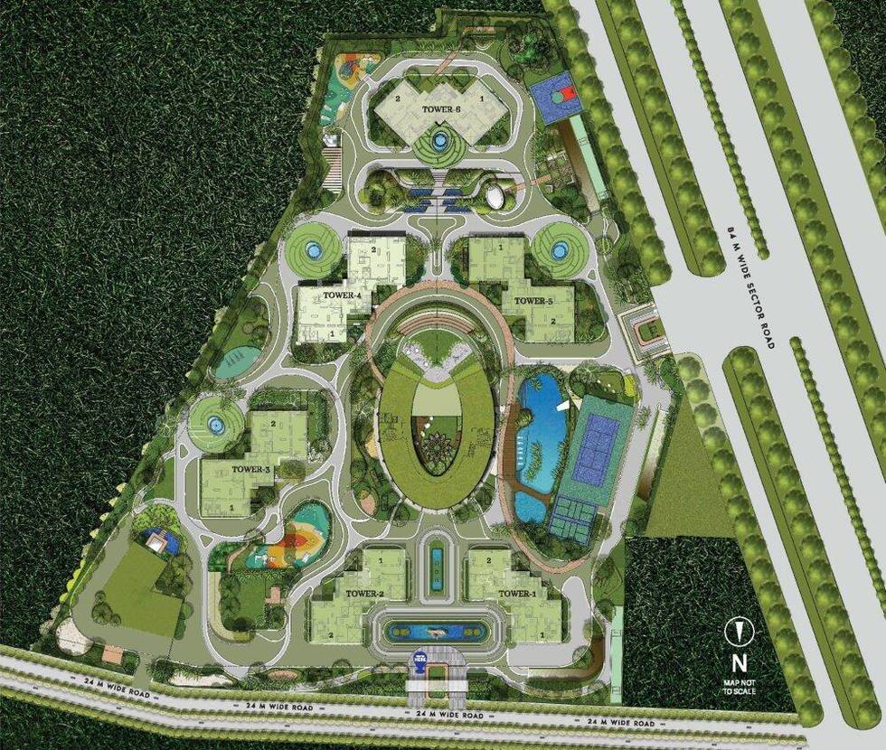 Master or location plan — TARC Ishva