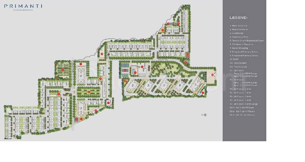 Master or location plan — Tata Primanti
