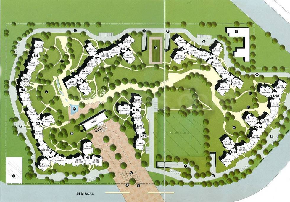 Master or location plan — The Close North