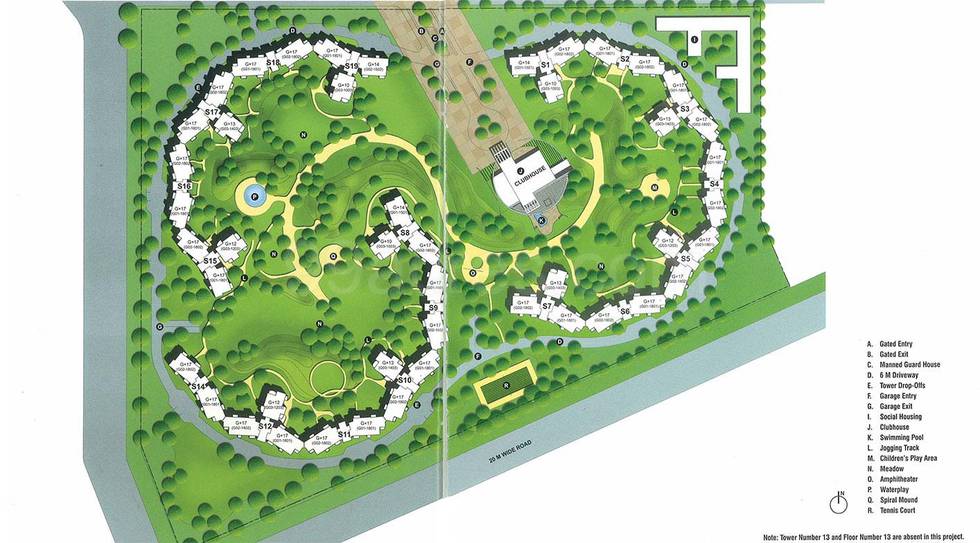 Master or location plan — The Close South
