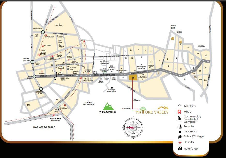 Master or location plan — The Nature Valley