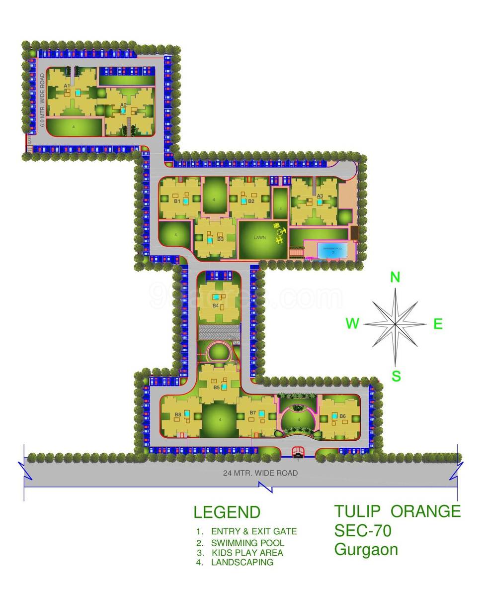 Master or location plan — Tulip Orange