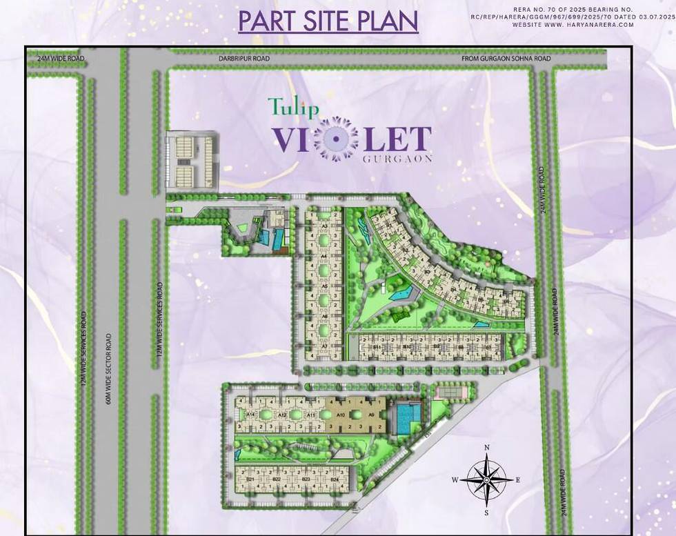 Master or location plan — Tulip Violet