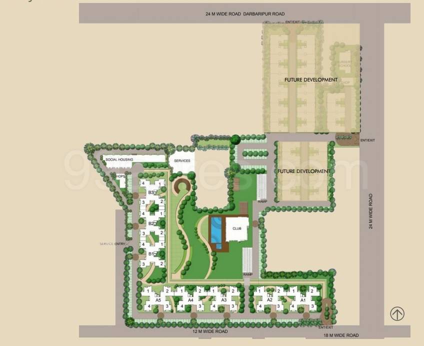 Master or location plan — Unitech Crestview Apartments