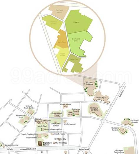 Master or location plan — Unitech Deerwood Chase