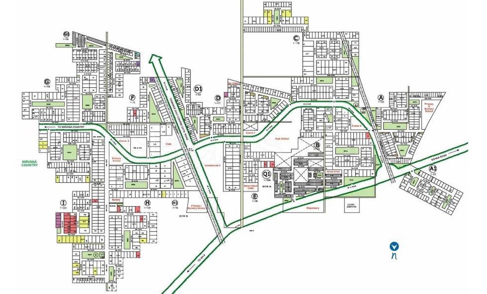 Master or location plan — Unitech South City 2