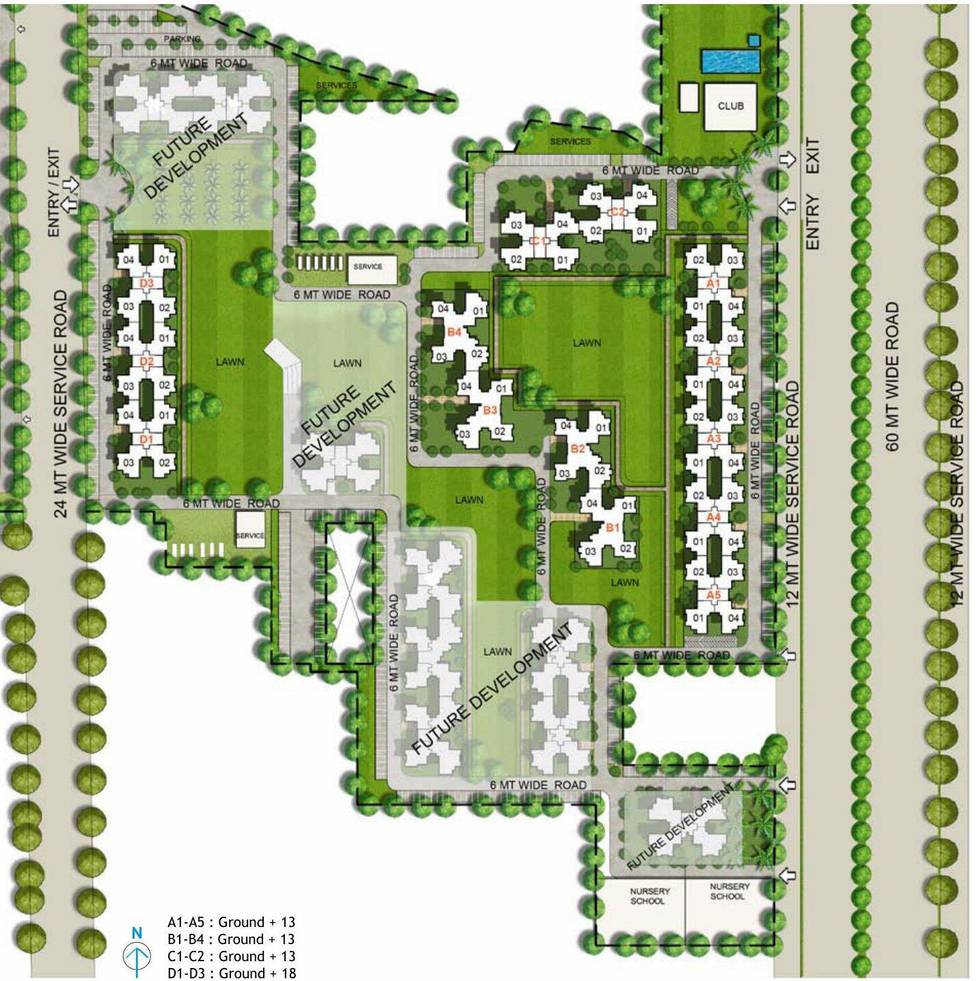 Master or location plan — Unitech South Park