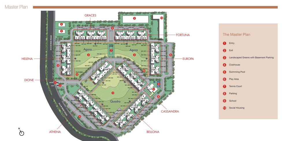 Master or location plan — Unitech The Residences