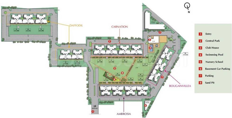 Master or location plan — Unitech Uniworld Gardens 2