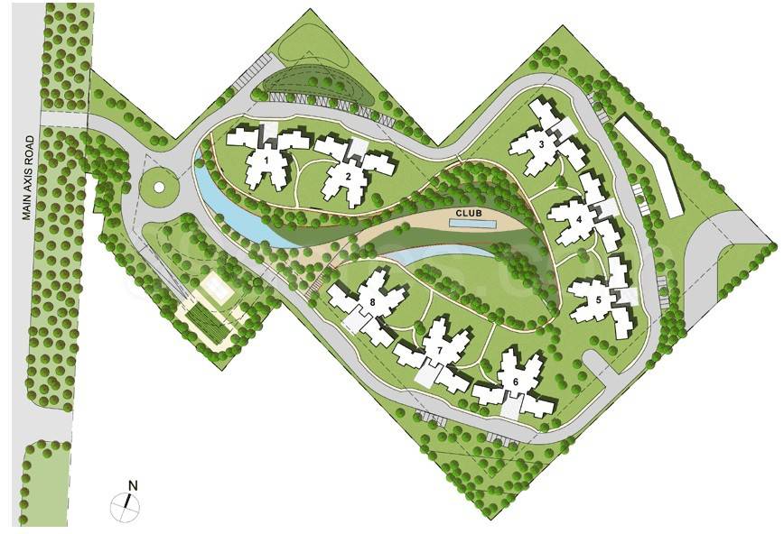 Master or location plan — Unitech Uniworld Gardens