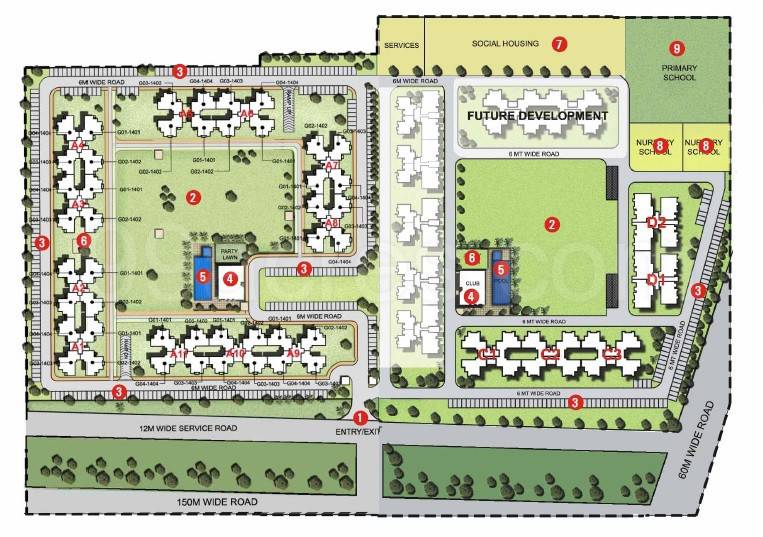 Master or location plan — Unitech Vistas