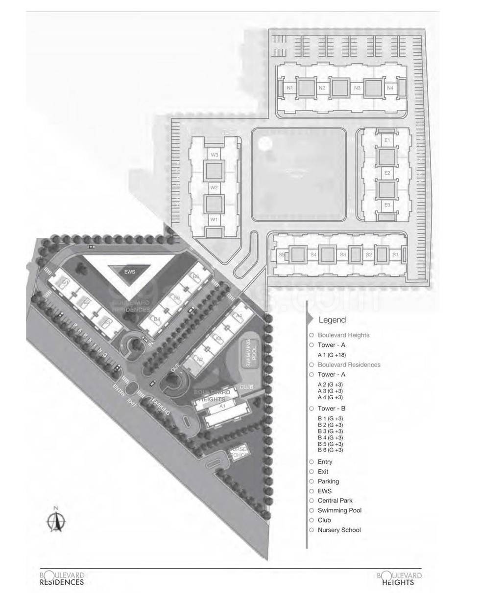 Master or location plan — Vatika Boulevard Residences and Heights