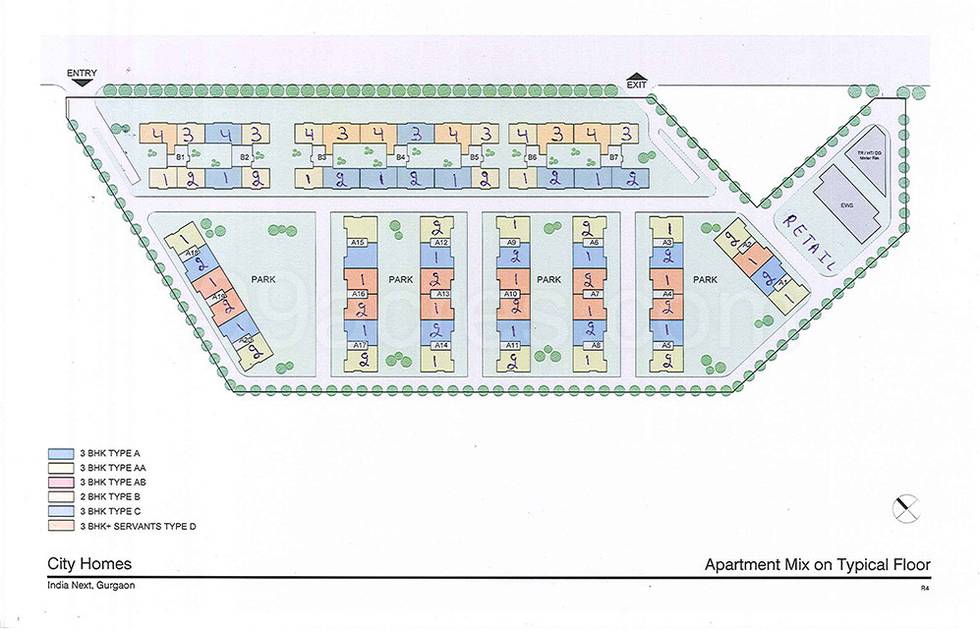 Master or location plan — Vatika City Homes