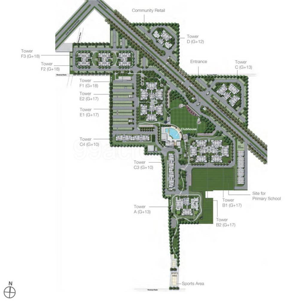 Master or location plan — Vatika Gurgaon 21