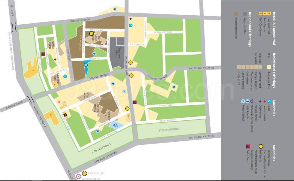 Master or location plan — Vatika India Next