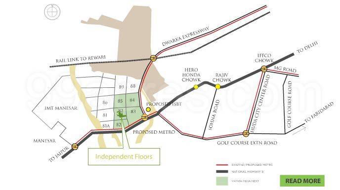 Master or location plan — Vatika Iris Floors