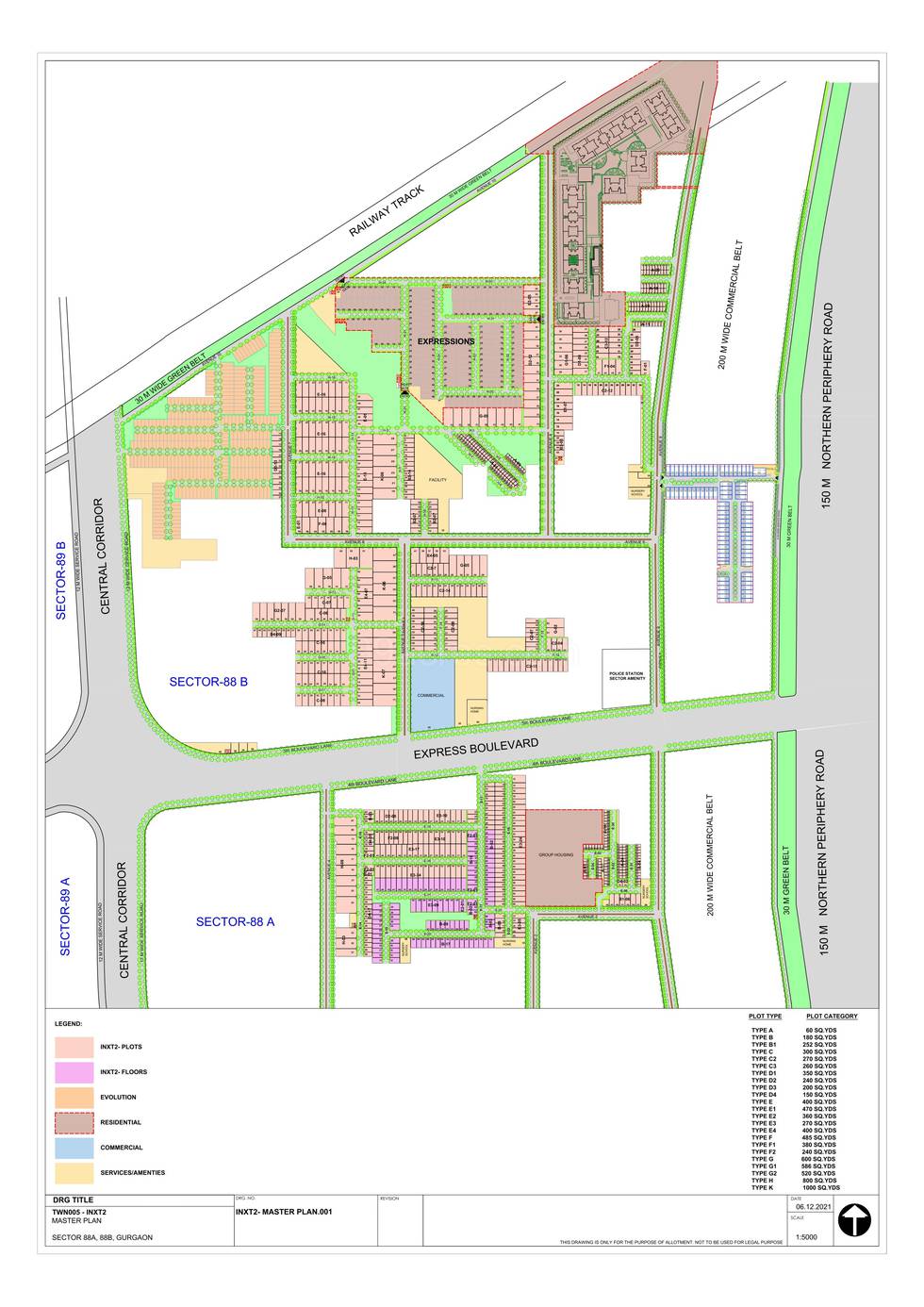 Master or location plan — Vatika One Express City