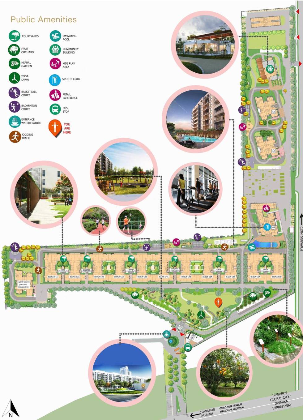 Master or location plan — Vatika Seven Elements