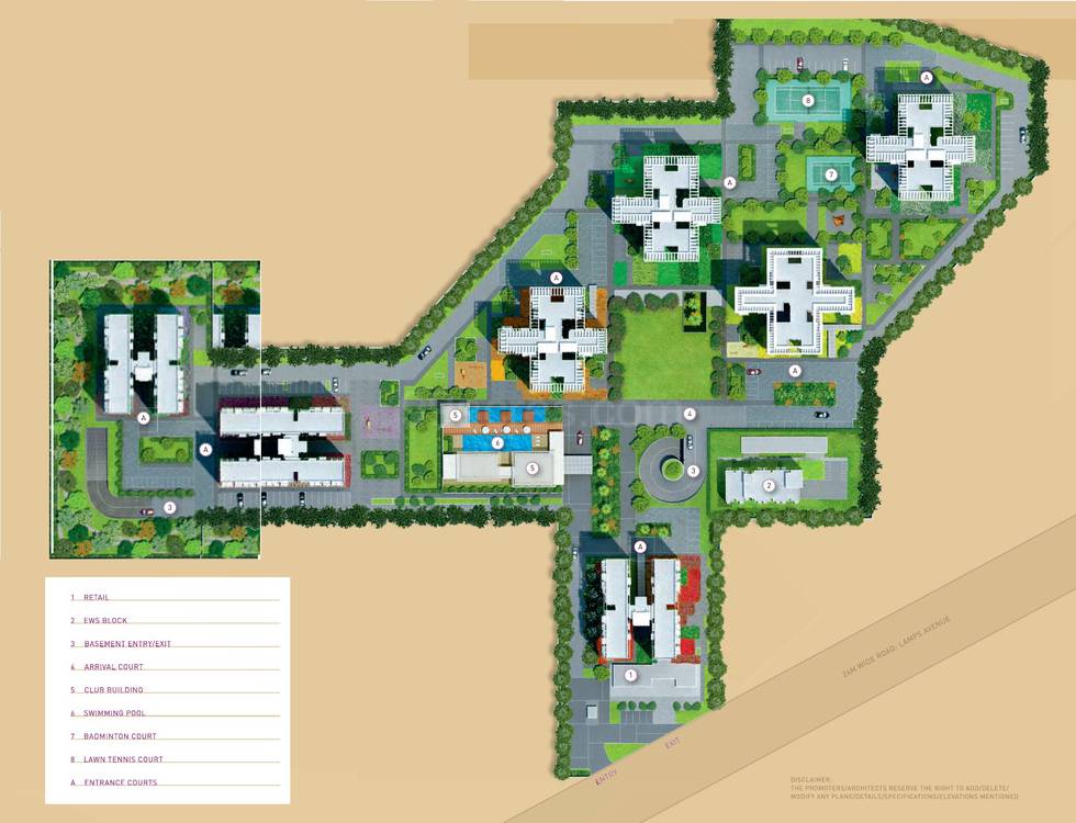 Master or location plan — Vatika The Seven Lamps