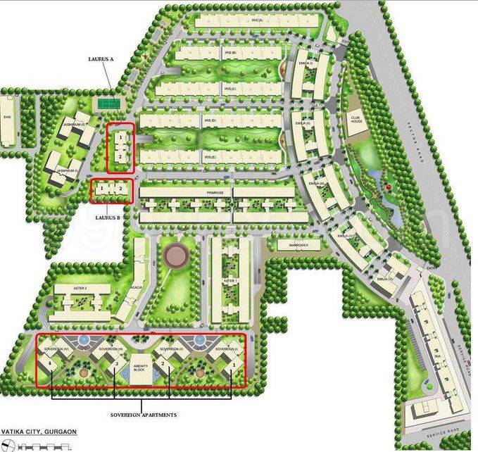 Master or location plan — Vatika The Sovereign Apartments