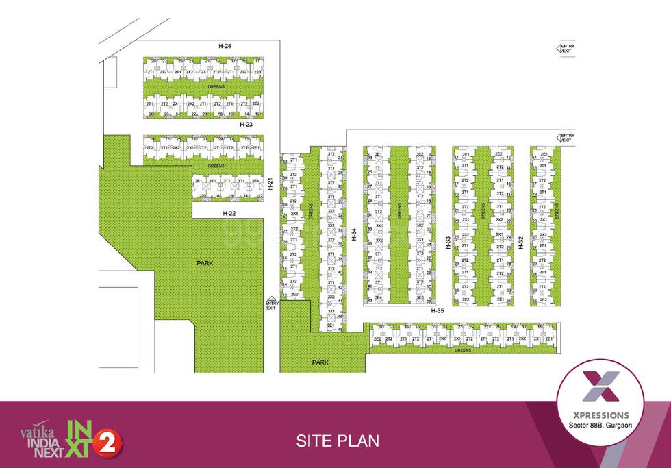 Master or location plan — Vatika Xpressions