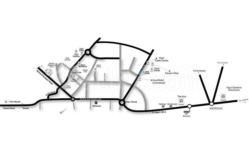 Master or location plan — Vipul Greens