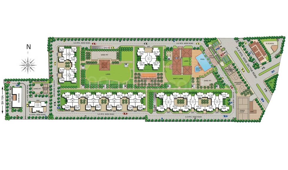 Master or location plan — Vipul Lavanya